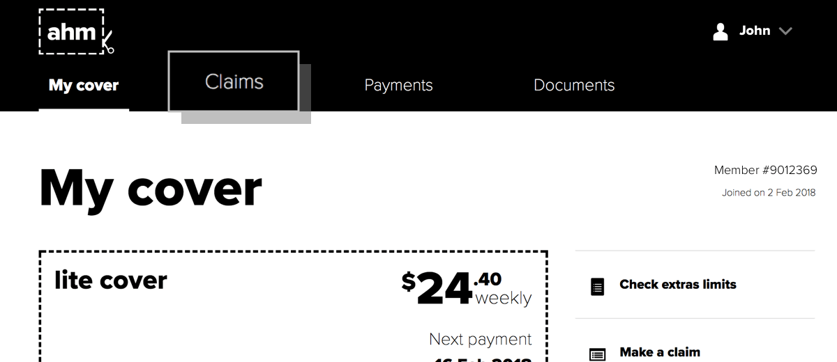 How to make an extras claim online Help ahm