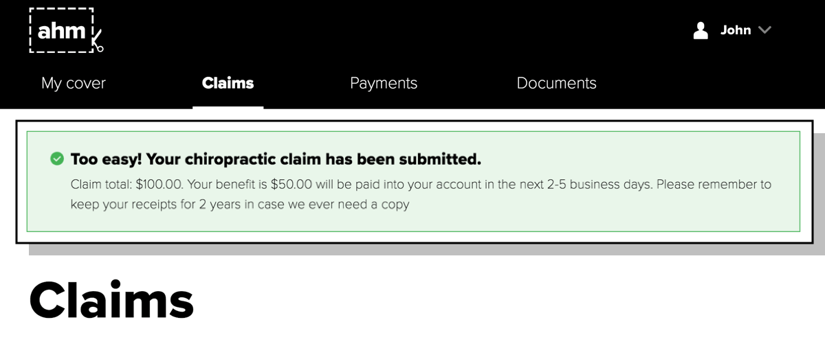 How to make an extras claim online Help ahm