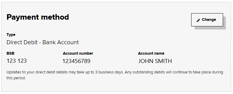 How do I set up or change my direct debit details Help ahm